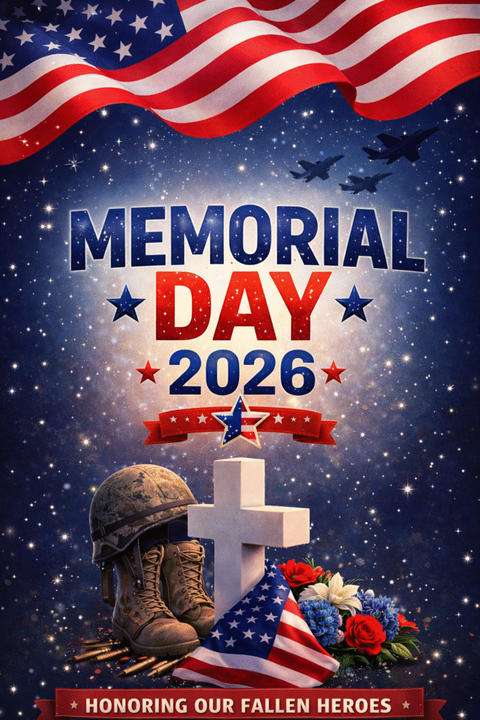 Military tribute Memorial Day 2026 wallpaper