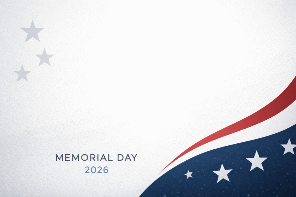 Minimal Memorial Day 2026 wallpaper