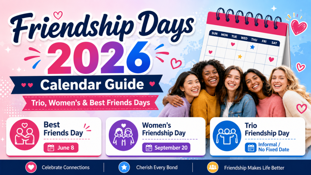Current image: Friendship Days Calendar 2026