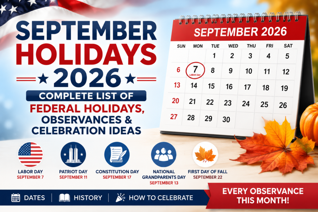september holidays 2026