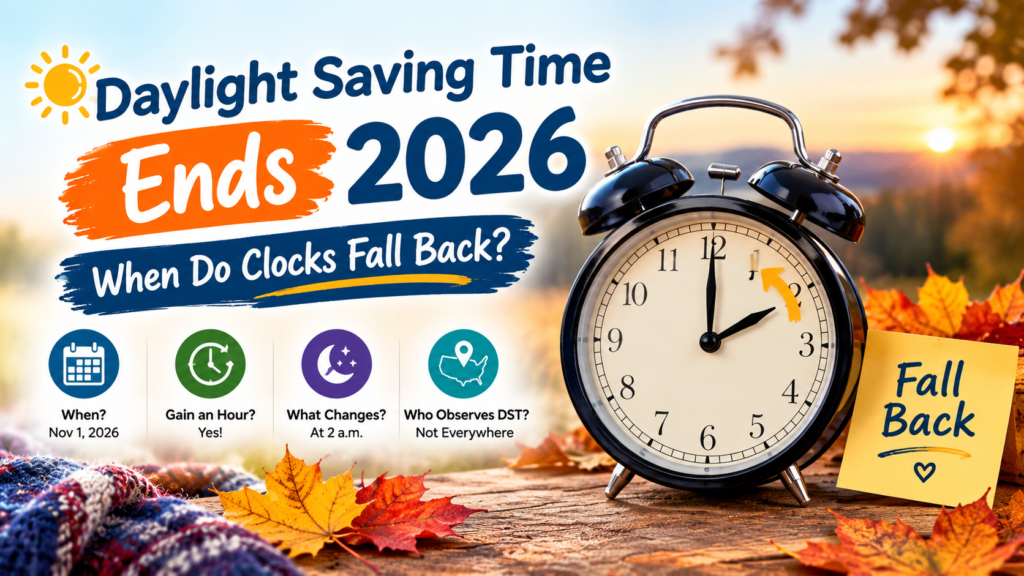 Current image: Daylight Saving Time Ends 2026