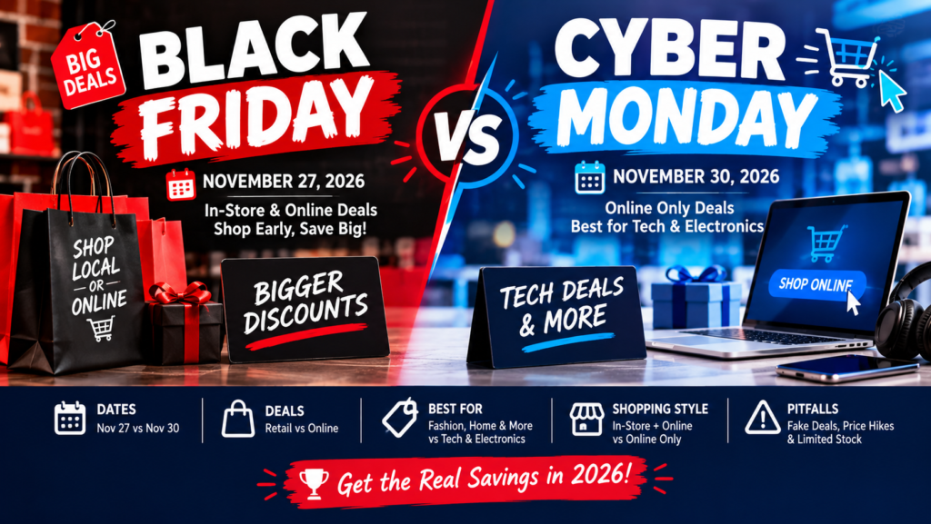 Current image: Cyber Monday vs Black Friday 2026