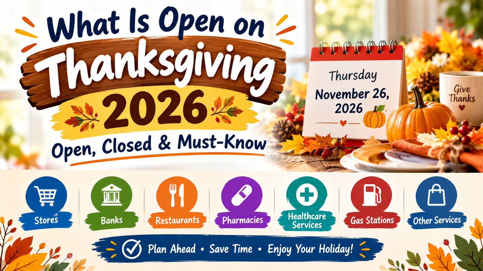 What Is Open on Thanksgiving 2026
