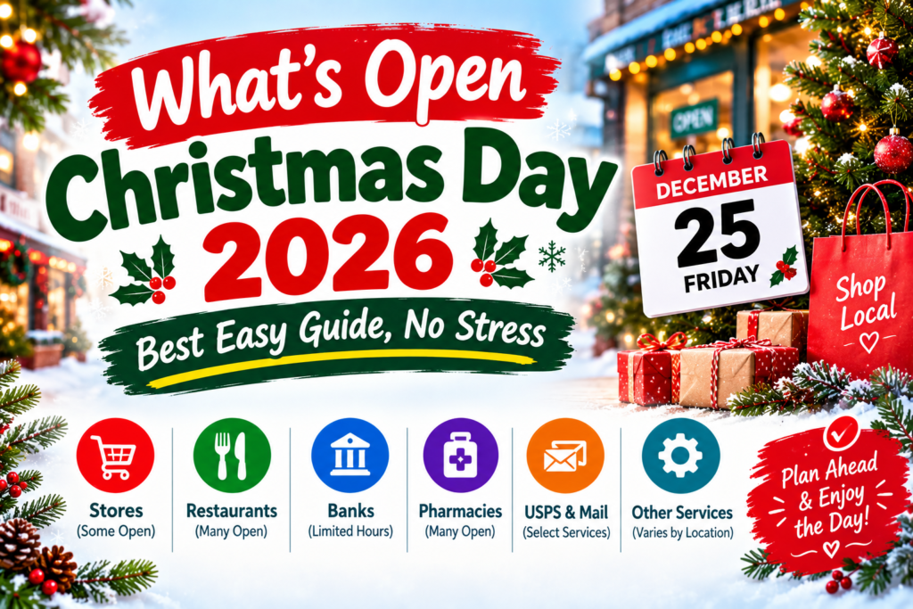 What is open on Christmas Day 2026