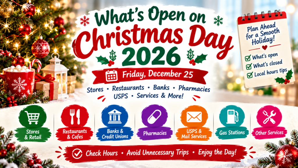 What is open on Christmas Day 2026